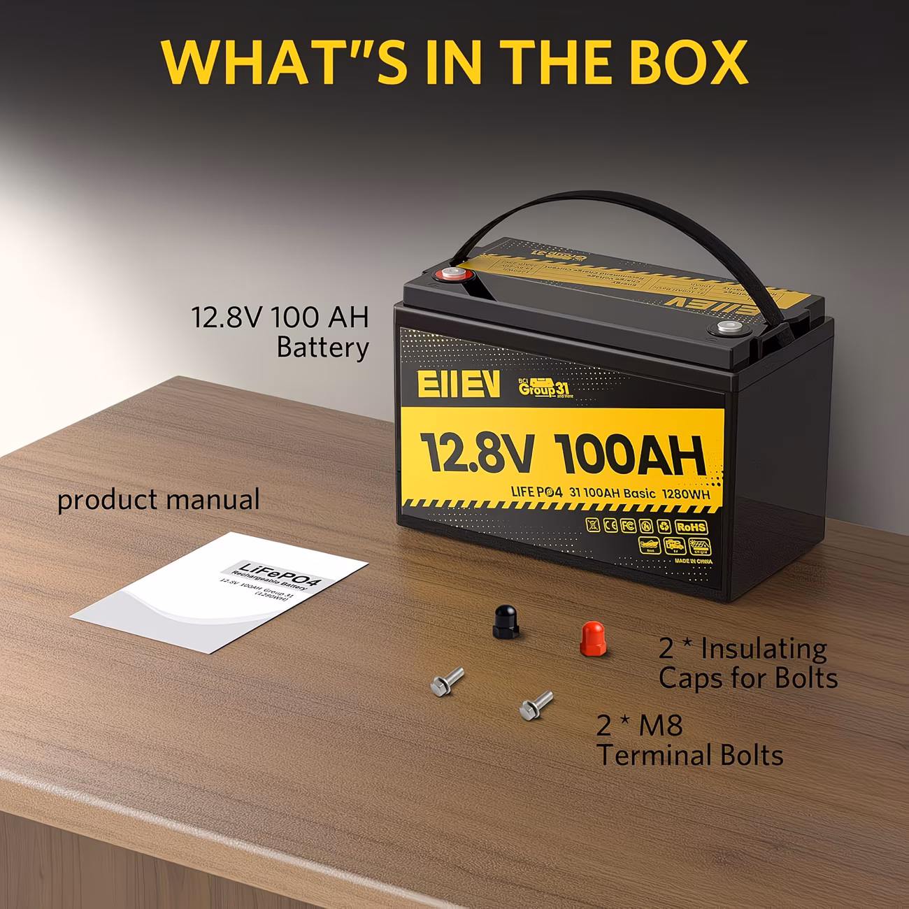 BATERIA PARA SISTEMA DE PANEL SOLAR 12.8 V 100AH 1280 WH